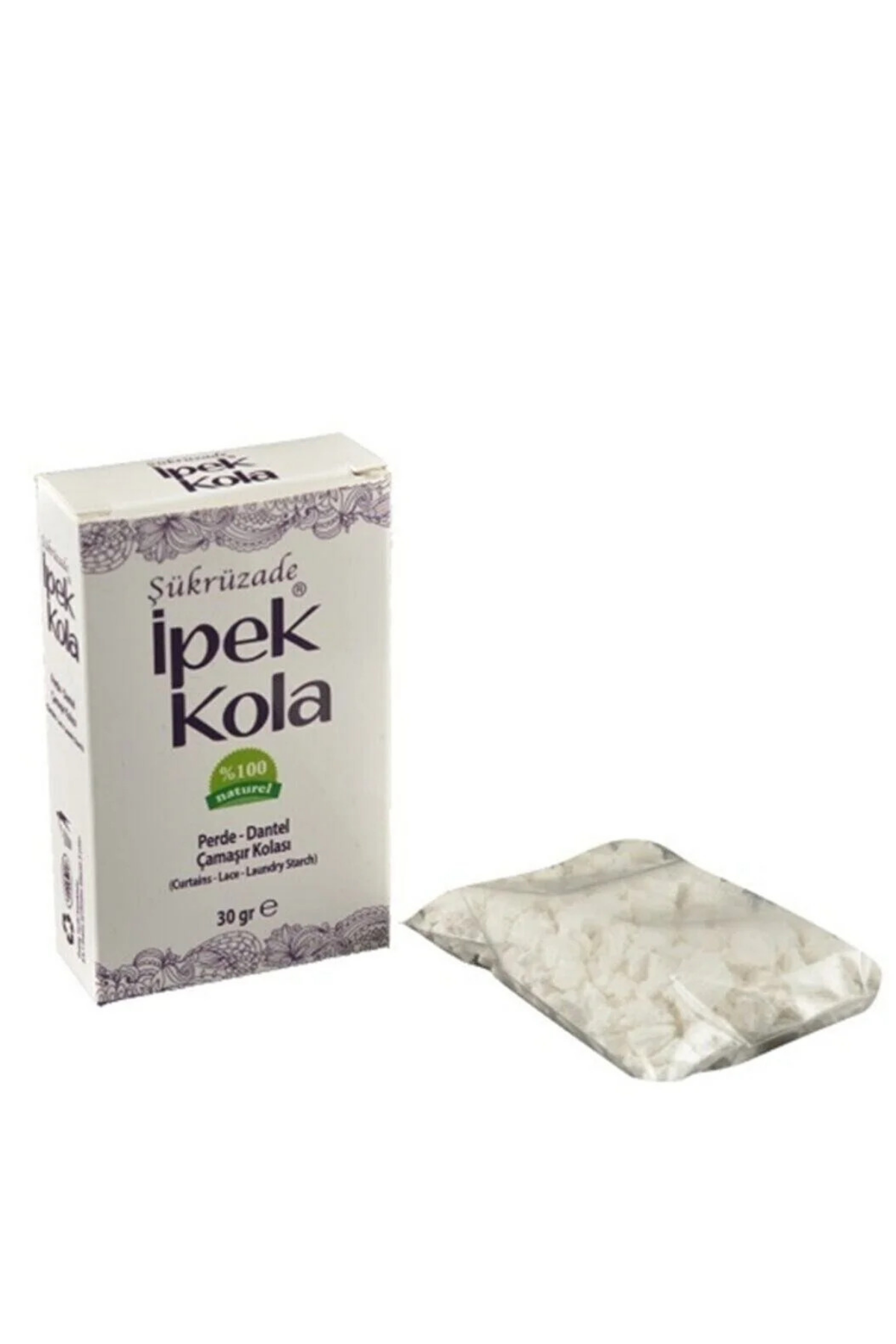 İpek Kola Perde Dantel Kolası 30 Gr Doğal