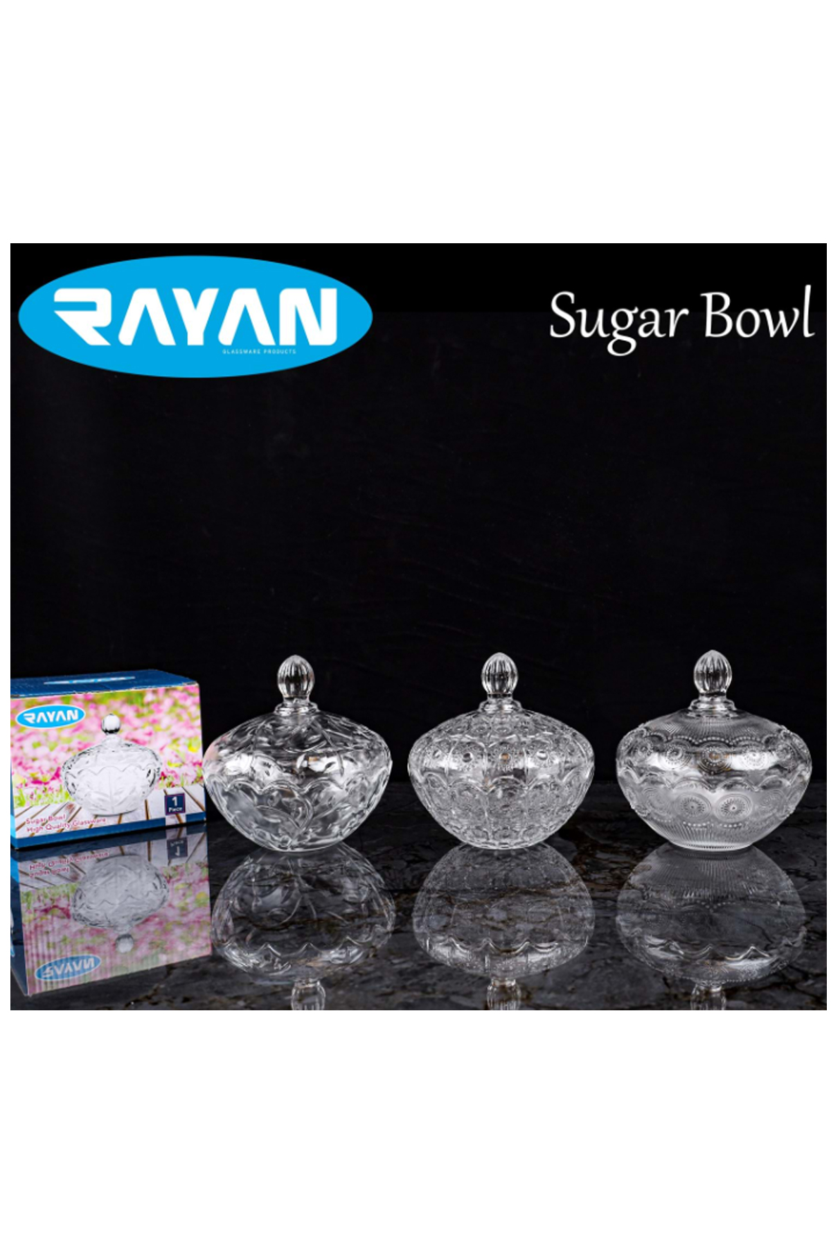 Rayan Sugar Bowl Şekerlik Güneş - Yıldız - Gül