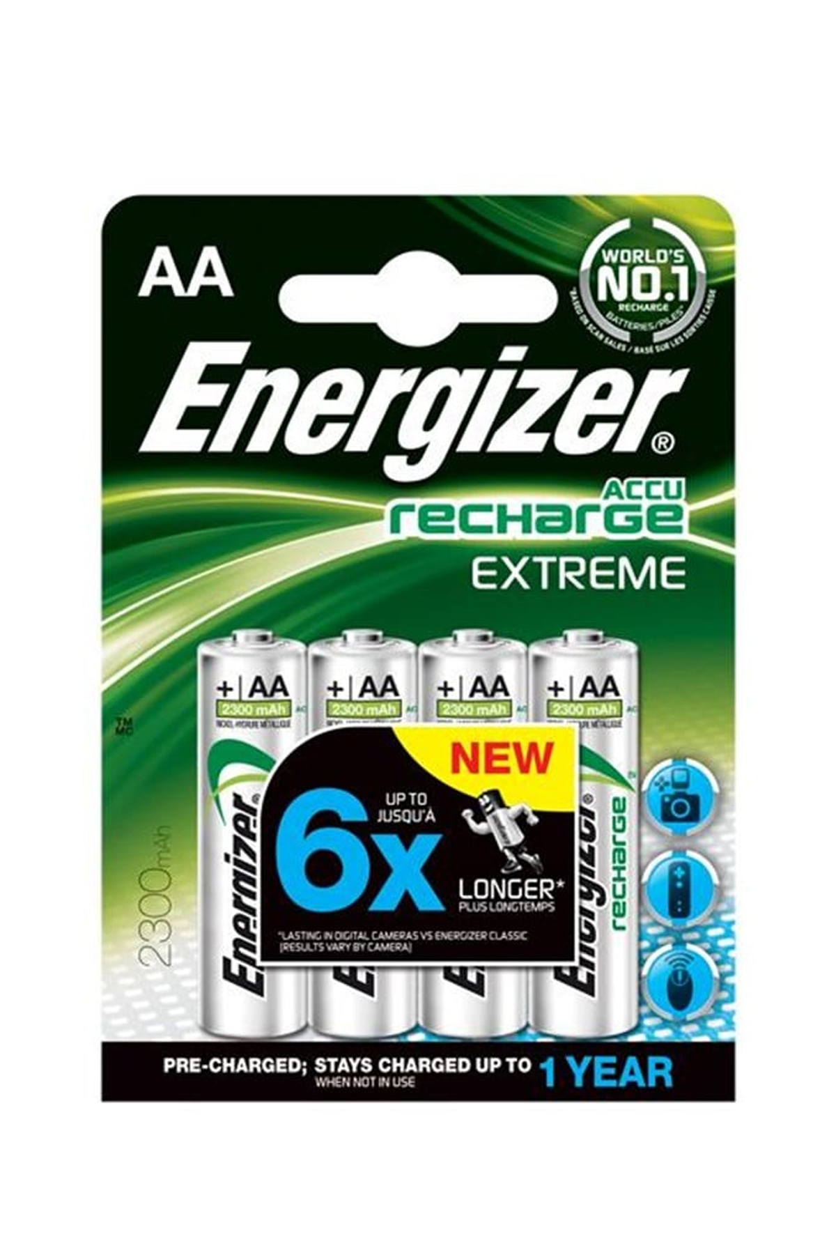 Energizer Extreme 2300mAh AA Kalem Pil Şarj Edilebilir 4'lü