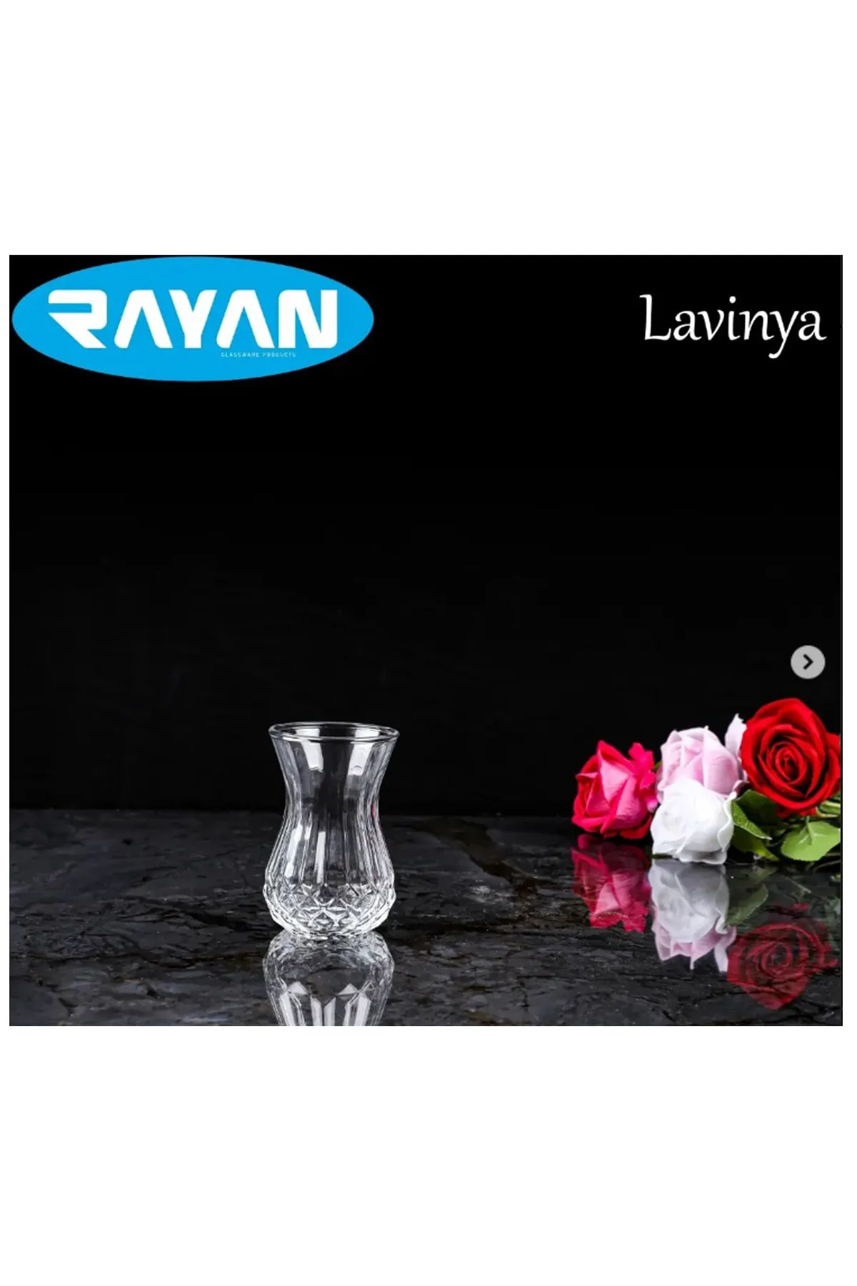 Lavinya 6'lı Kesme Çay Bardağı Royaleks-82632