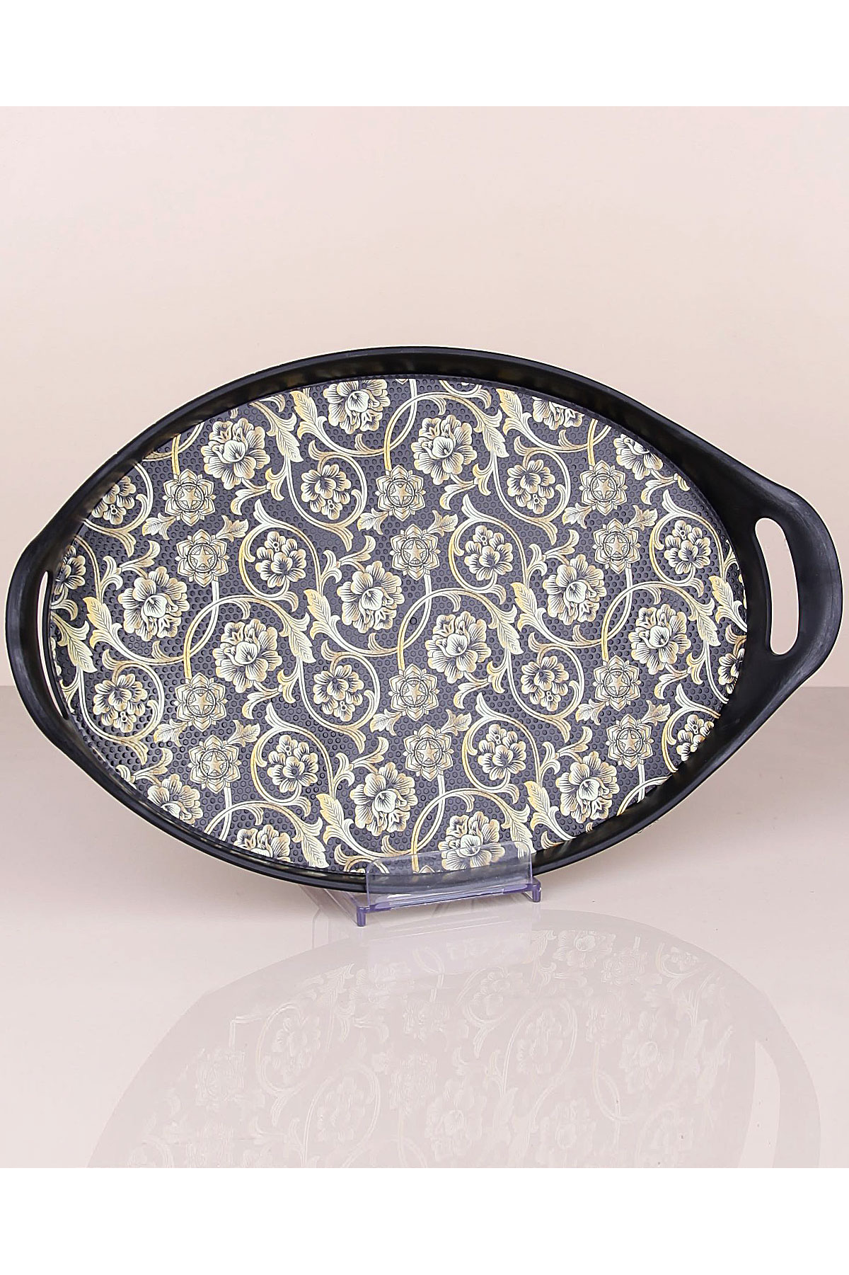 Oval Desenli Kulplu Tesi 45 Cm Royaleks-GP-105