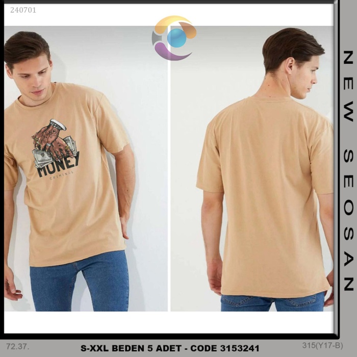 T-SHIRT ERKEK S-XXL BEDEN 5 ADET