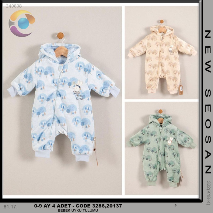 BEBEK UYKU TULUMU UNISEX 0-9 AY 4 ADET