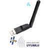 Platoon PL-9334 150Mbps Usb Antenli Uydu Alıcılı+ PC WiFi Kablosuz Alıcı Adaptör MTK7601 Chipset WLAN