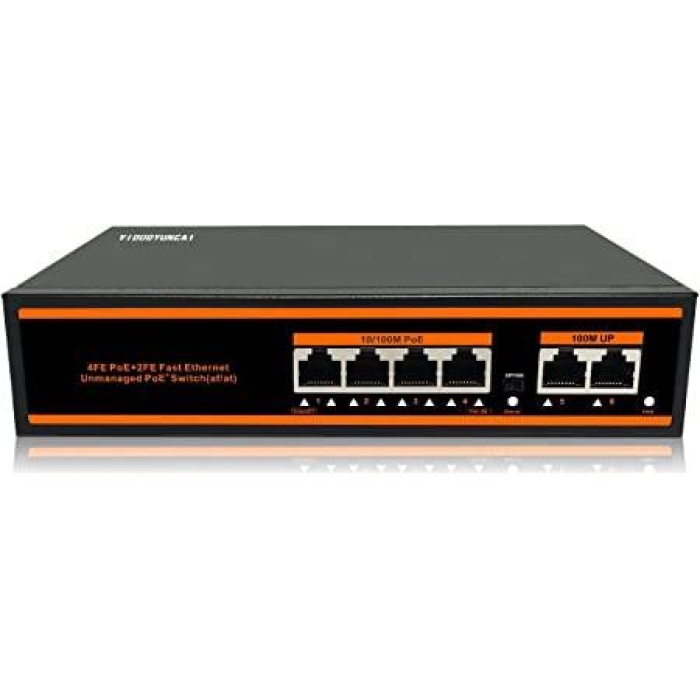 4 Port PoE Switch 2 Uplink - 4 Port PoE Switch 4+2 78W Watt