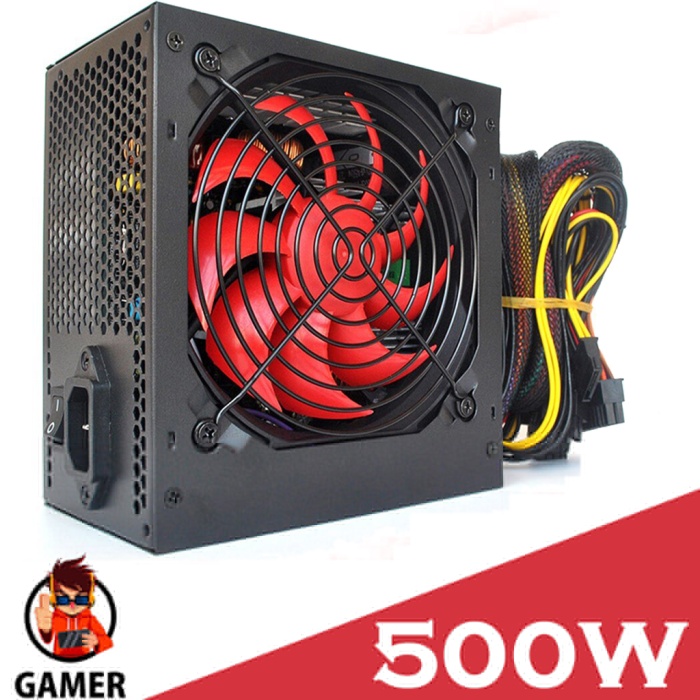 Platoon PL-9263 500W Gaming PC Power Supply 12cm Geniş Fan Güç Kaynağı