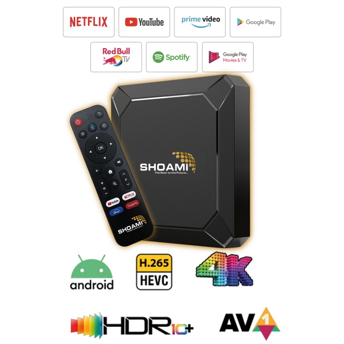 Shoami SH-SB3 4K 4GB/64GB Mediabox Sesli Komut Kumanda Android HD TV Box MyBox Netflix Youtube