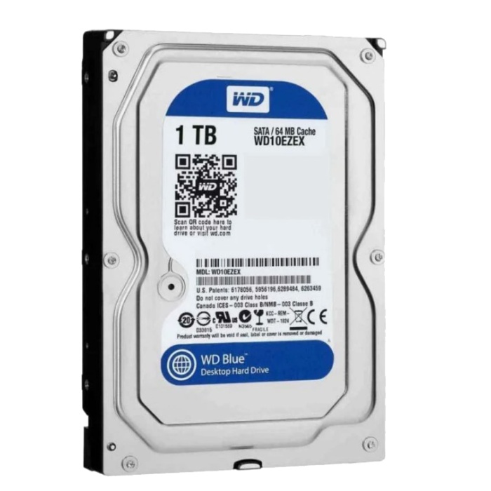 1TB 7/24 WD BLUE WD10EZEX 7200RPM 3.5 SATA 3 6Gbit/s 64MB Güvenlik Kamerası Diski