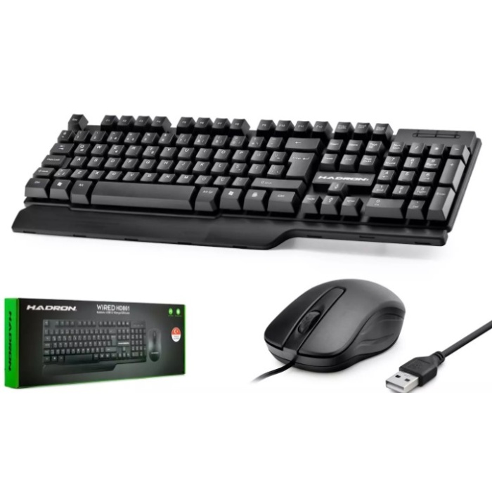 Hadron HD861 Multimedia Kablolu Klavye Mouse Set Türkçe Q Klavye