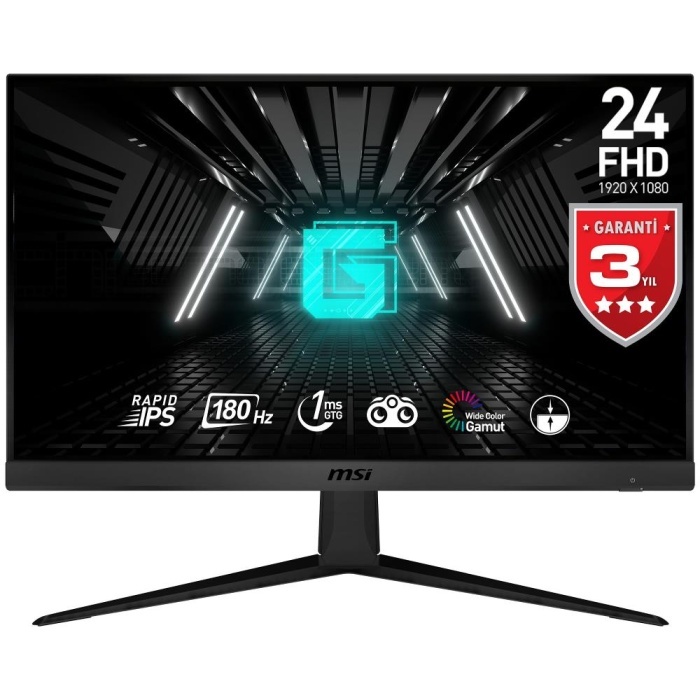 MSI G2412F 24 180Hz 1ms HDMI DP Adaptive-Sync FHD Rapid IPS Gaming Monitör