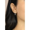 14 Mm Gümüş Halka Küpe