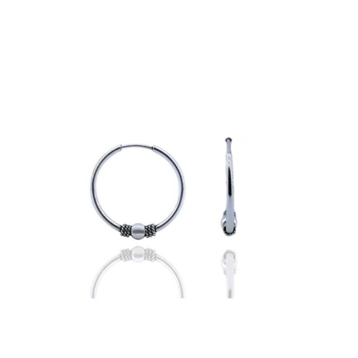 Halka Model 16 Mm Gümüş Küpe