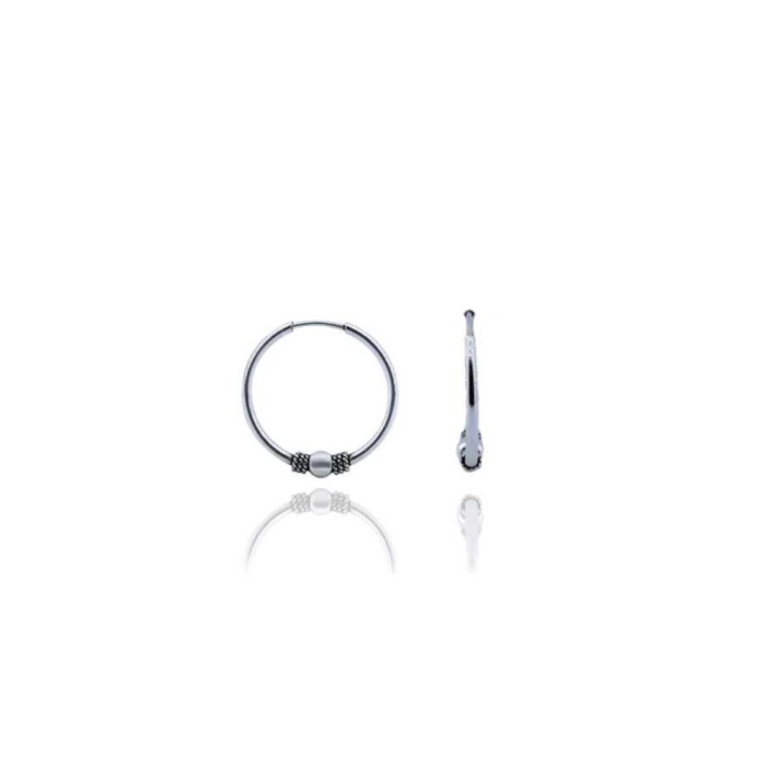Gümüş 14 Mm Halka Küpe