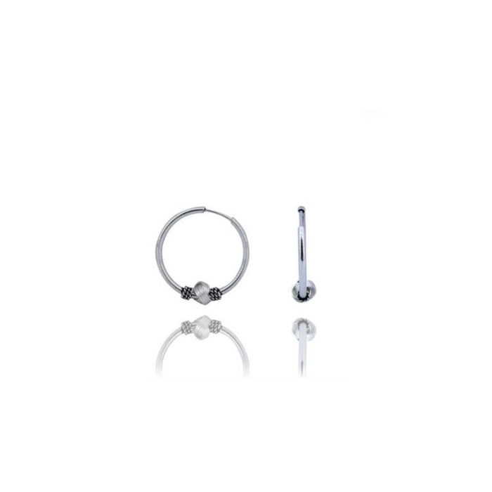 14 Mm Gümüş Halka Küpe