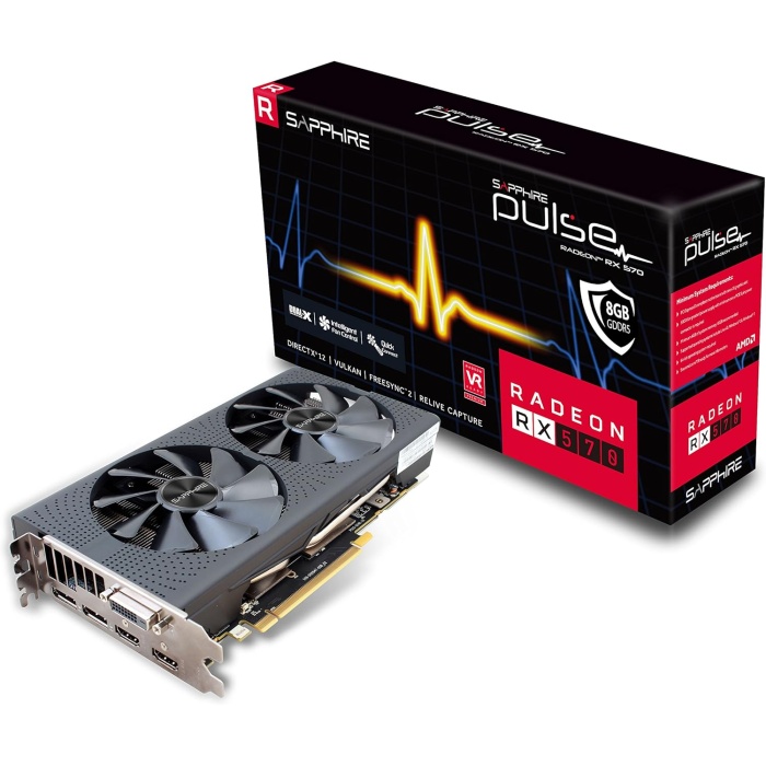 Sapphire RX 570 Pulse 11266-36-20G 256 Bit GDDR5 8 GB Ekran Kartı