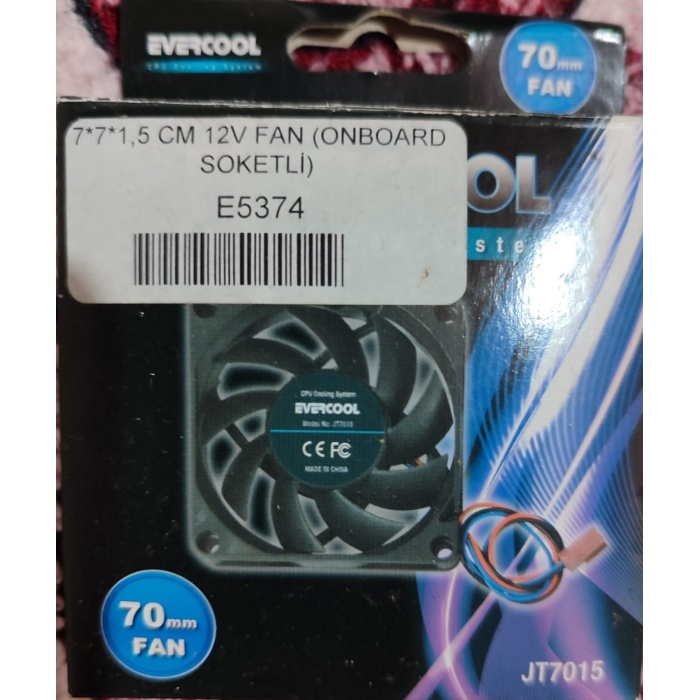 Evercool 7x7x1,5 12 volt Fan