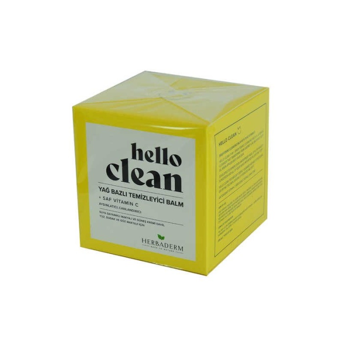 Hello Clean Yüz Dudak ve Göz için Yağ Bazlı Temizleyici Balm Saf C Vitaminli 100 ML