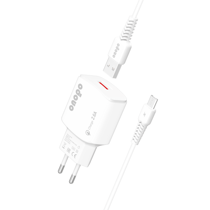 onopo Android Xiaomi Ve Samsung Uyumlu Hızlı Şarj Micro Usb 2.6a Hızlı Şarj Cihazı 12W - X3