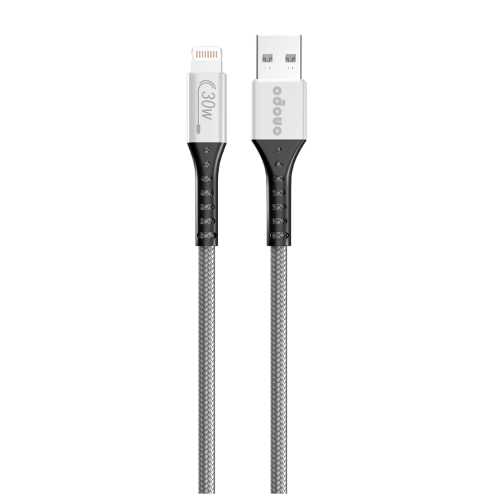 Onopo İphone Apple Uyumlu  3.4A Lightning Apple Örgülü Hızlı Şarj ve Data Kablosu 30W Metal Uçlu ( 5 Yıl Garanti Güvencesiyle )-F8