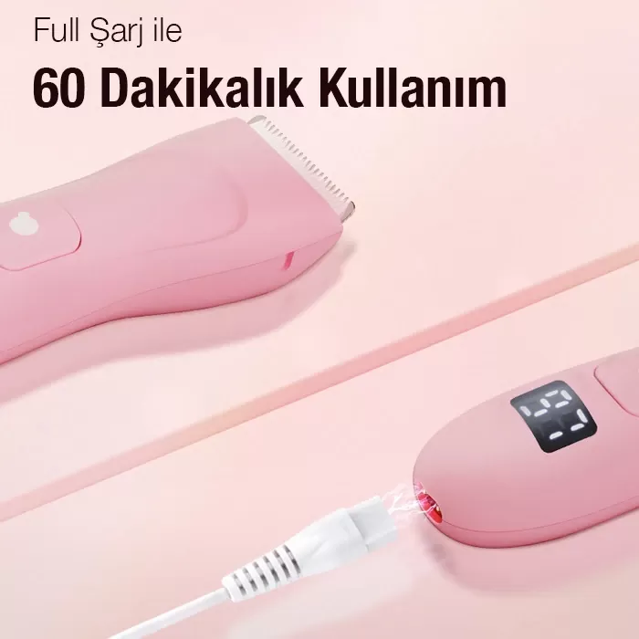 Saç sakal vücut tıraş makinesi Su Geçirmez Dijital Göstergeli