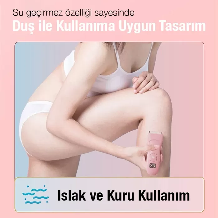 Saç sakal vücut tıraş makinesi Su Geçirmez Dijital Göstergeli