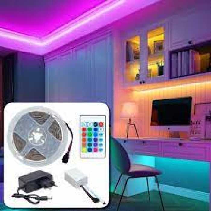 RGB Şerit Led Winnboss 5M, İç Mekan Kumandalı Şerit Led RGB