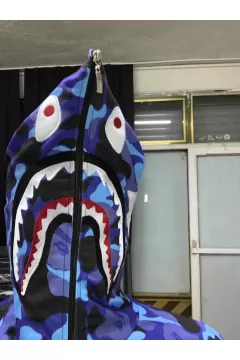 Unisex Pubg Bape x Shark Hoodie - Mavi