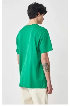 Düz Overfit Oversize T-shirt - Yeşil