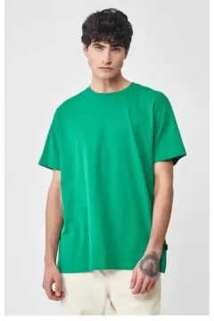 Düz Overfit Oversize T-shirt - Yeşil