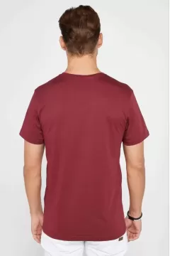 Düz Overfit Oversize T-shirt - Bordo