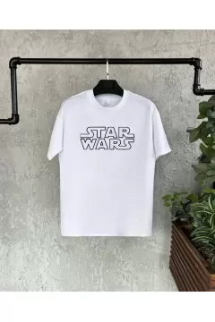 Star Wars Baskılı Çocuk T-Shirt - Beyaz