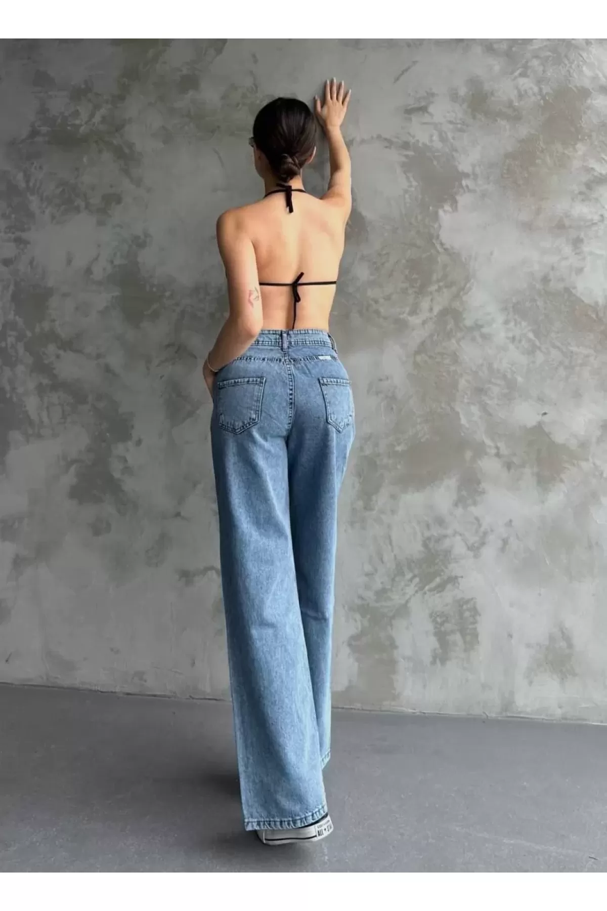 Bol Paça Jeans Pantalon - Mavi