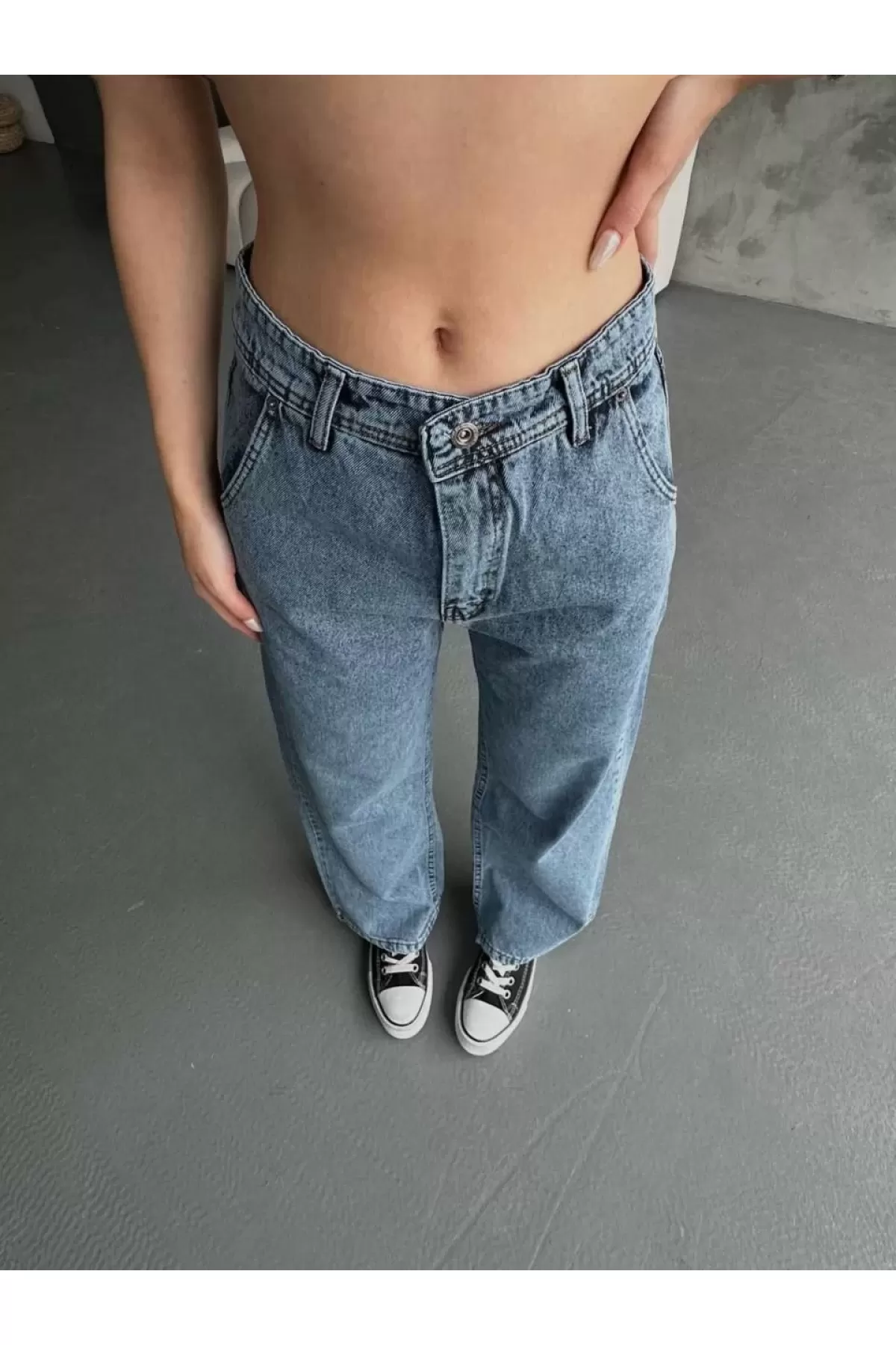 Bol Paça Jeans Pantalon - Mavi