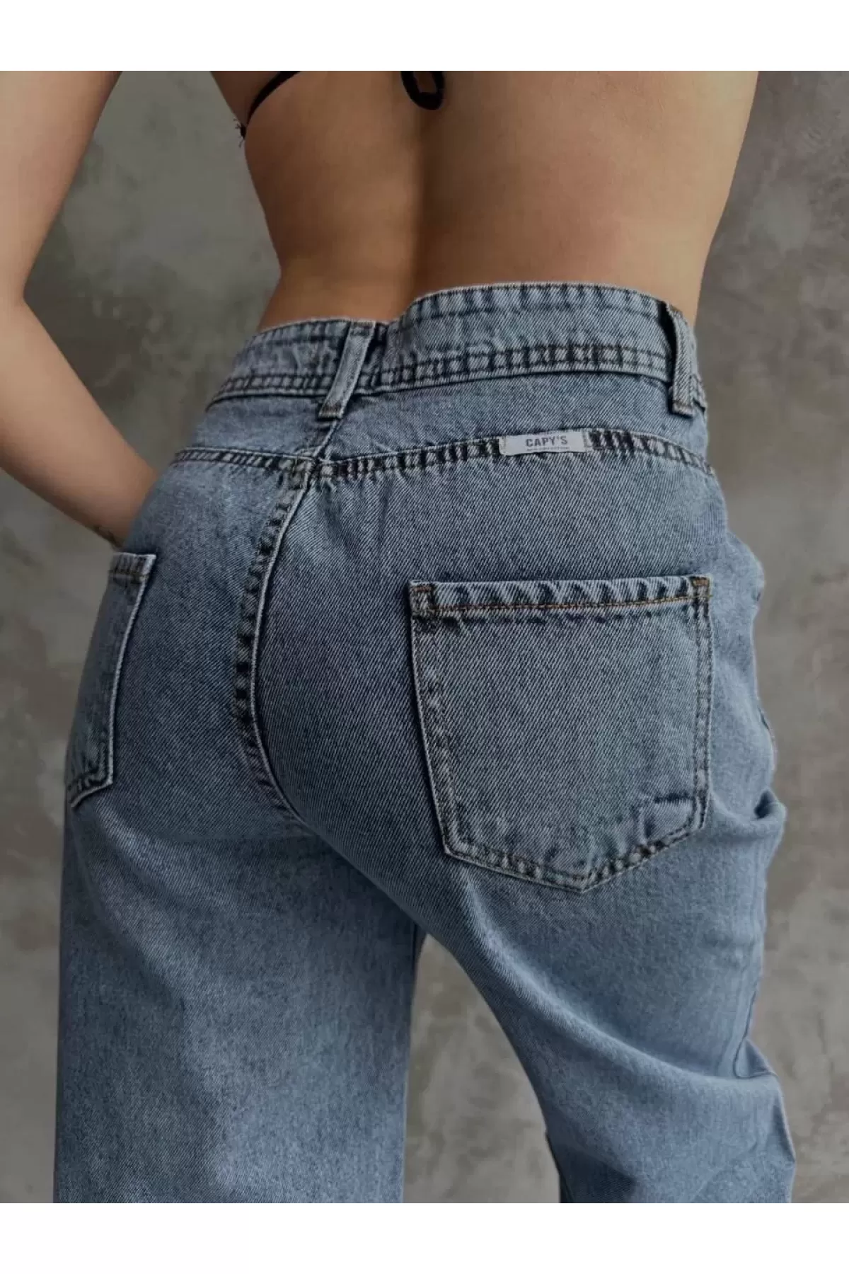 Bol Paça Jeans Pantalon - Mavi