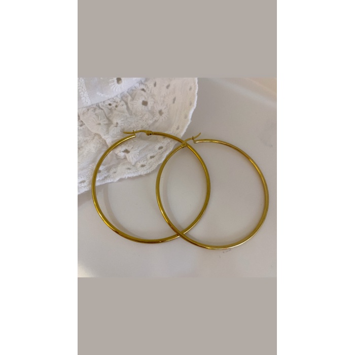 60 mm Çelik Goldrengi Halka Küpe