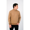 3 İplik Kahverengi Unisex Fermuarlı Sweatshirt