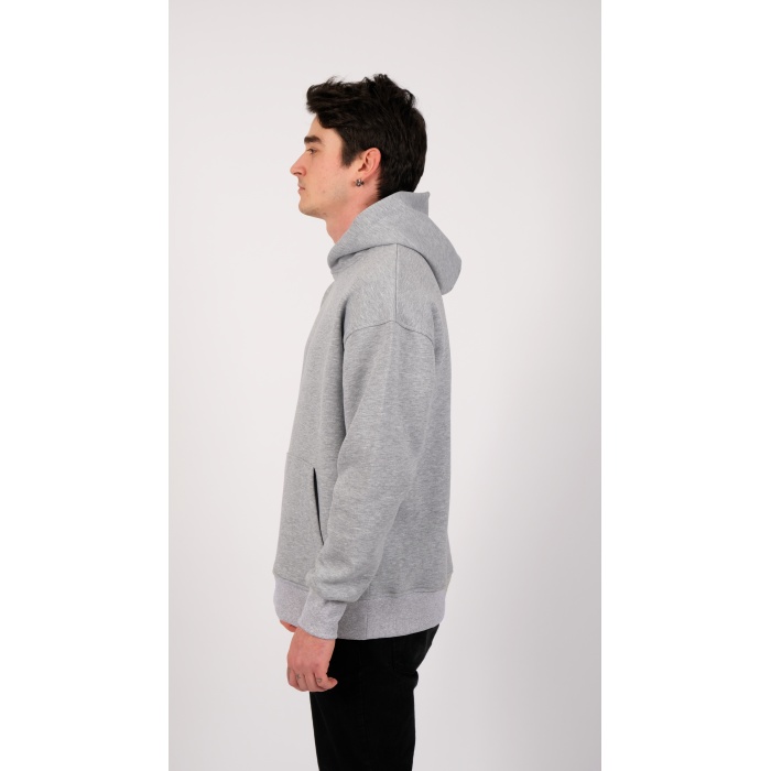 3 İplik Kapüşonlu Gri renk Unisex Sweatshirt