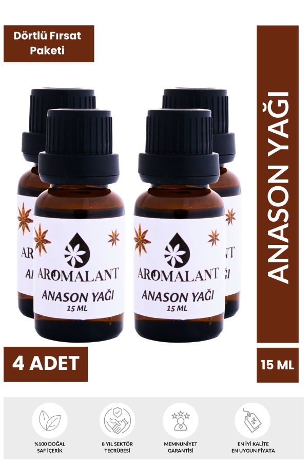 Saf Anason Yağı 15 ml X 4 Adet Hediye Kit (20LT Uyumlu)