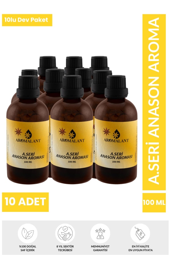 10lu Set Altın Seri Anason Yağı - Hazır Karışım Altın Seri Kiti 100 ml (50 LİTREYE UYUMLU)