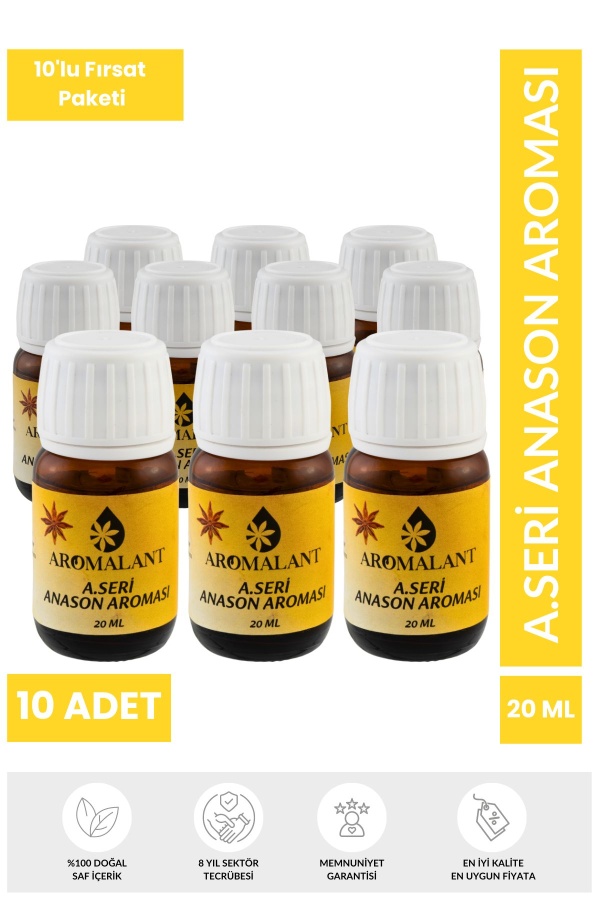 10lu Set Altın Seri Anason Yağı - Hazır Karışım Altın Seri Kiti 100 ml