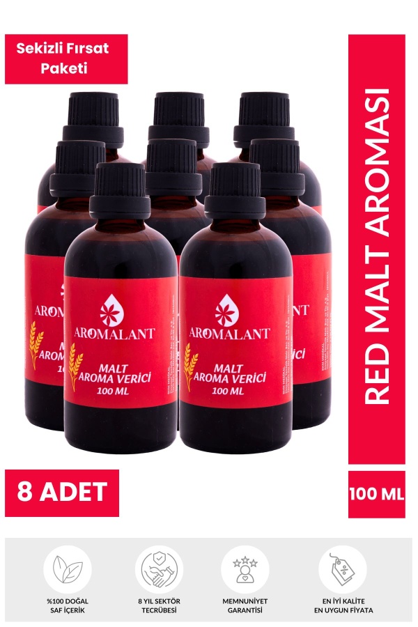 8li 100ML Red Hazır Karışım Kırmızı Malt Kiti - Red Hazır Karışım Malt Aroması