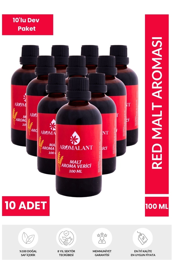 10lu 100ML Red Hazır Karışım Kırmızı Malt Kiti - Red Hazır Karışım Malt Aroması