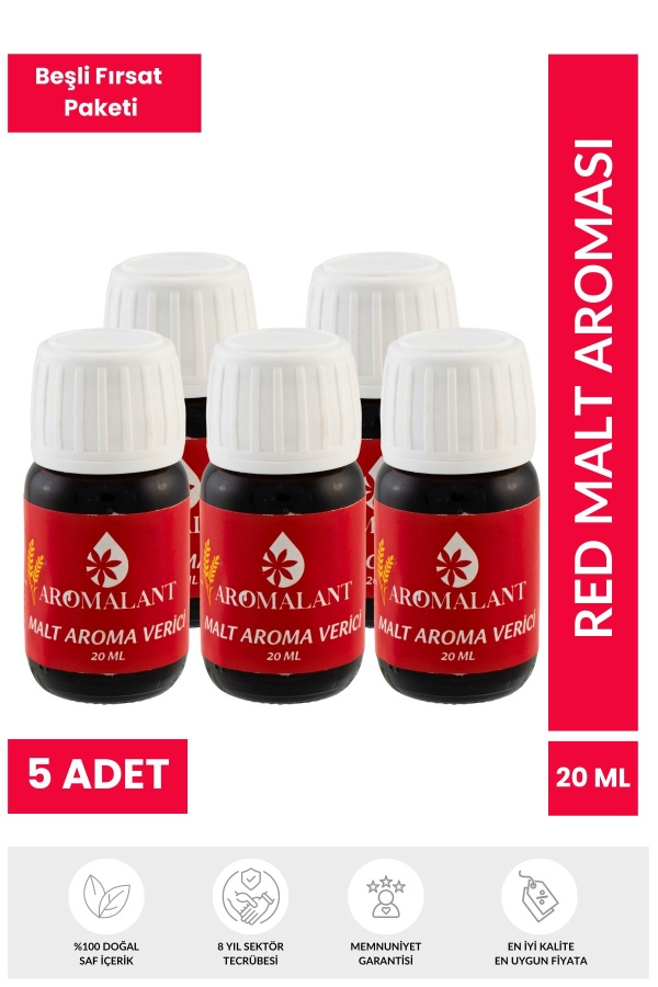 5li 20ML Red Hazır Karışım Kırmızı Malt Kiti - Red Hazır Karışım Malt Aroması (2L Uyumlu)