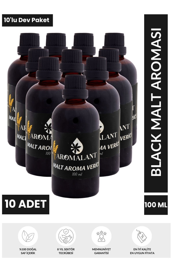 10lu 100ML Black Hazır Karışım Kırmızı Malt Kiti - Siyah Hazır Karışım Malt Aroması