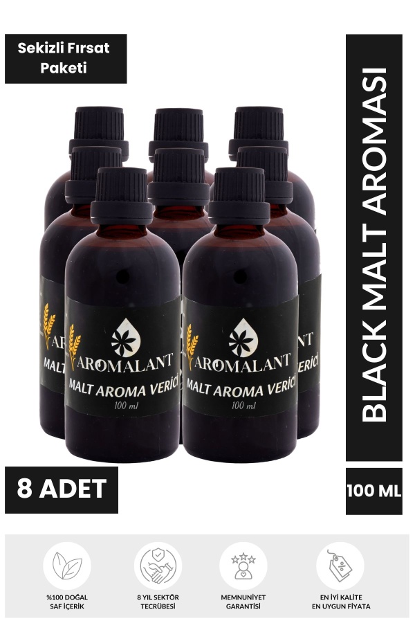 8li 100ML Black Hazır Karışım Kırmızı Malt Kiti - Siyah Hazır Karışım Malt Aroması