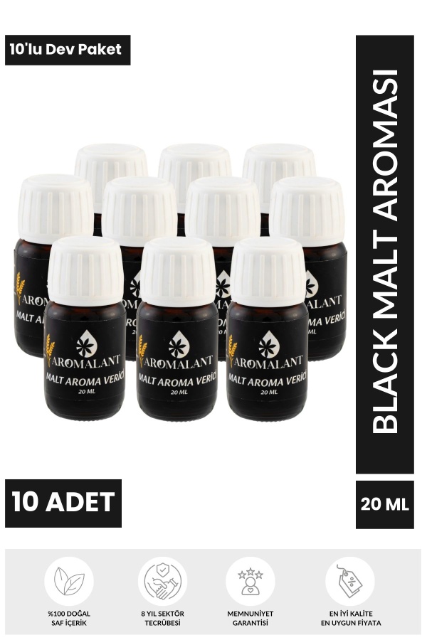 10lu 20ML Siyah Hazır Karışım Kırmızı Malt Kiti - Red Hazır Karışım Malt Aroması (2L Uyumlu)