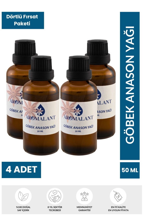 4lü Göbek Anason Yağı Hazır Karışım 50ML x 4