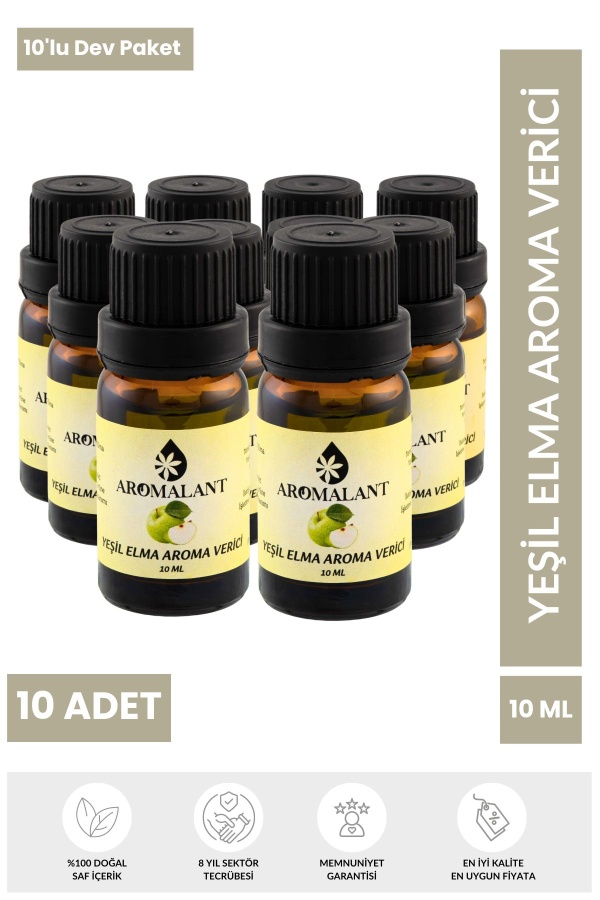 10lu Set - Yeşil Elma Aroması Yeşil Elma Kiti Seti Avantajlı