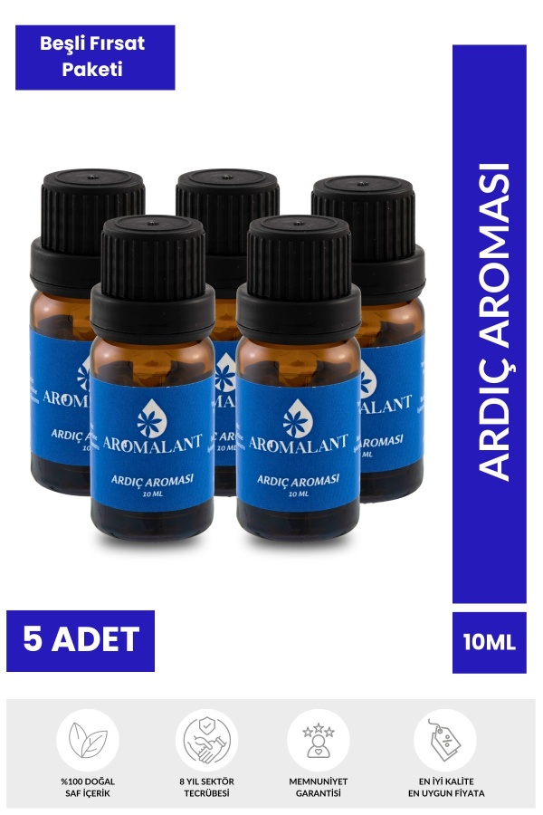 Ardıç Yağı Kiti 10lu Set- Ardıç Aroması - 5 x 10ml