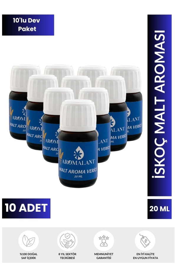 10lu 20ML İskoç Hazır Karışım İrlanda Malt Kiti - İskoç Hazır Karışım Malt Aroması (2L Uyumlu)